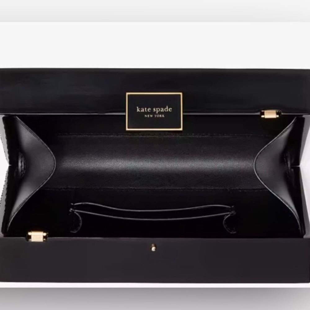 RARE NWT Unopened Kate Spade “Perfect Match” Matchbox Embellished Resin Clutch - Picture 9 of 12